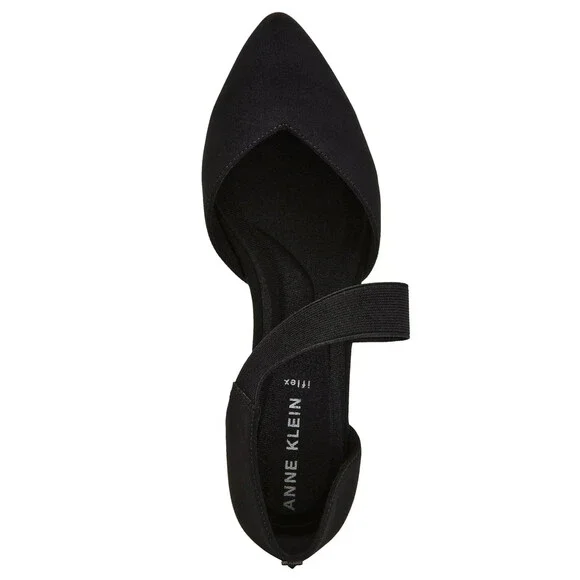 Anne Klein Obila Flats Women's US 7 Black Asymmetrical Strap Slip On HAWK3018 - Picture 6 of 14